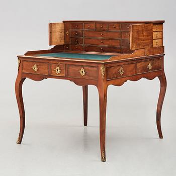 SKRIVBORD med UPPSATS, stockholmsarbete, 1700-talets andra hälft, rokoko.