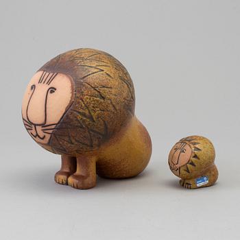 LISA LARSON, figurer, 2 st, stengods, Gustavsberg.