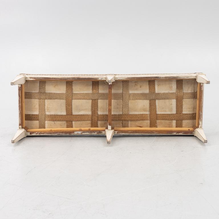 A Swedish Gustavian style bench, 19th century.,.
