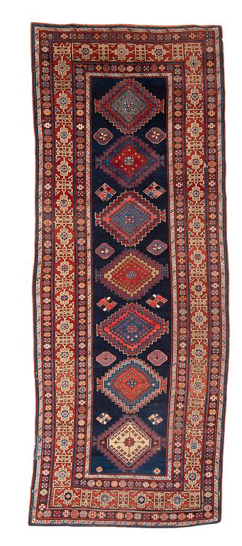 A runner antique Shirvan, probably, around 370 x 140 cm.