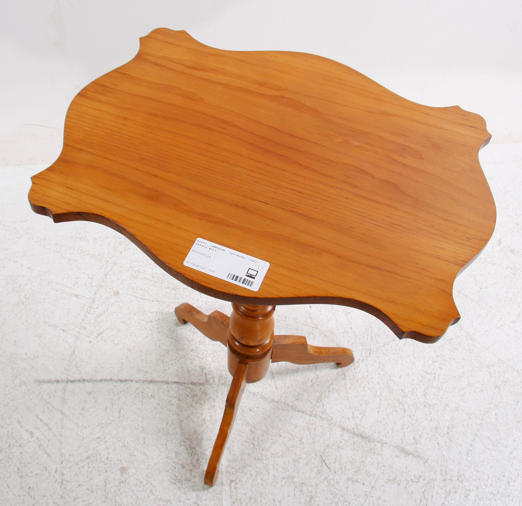 LAMPBORD, nyrokoko, 1800-talets mitt.