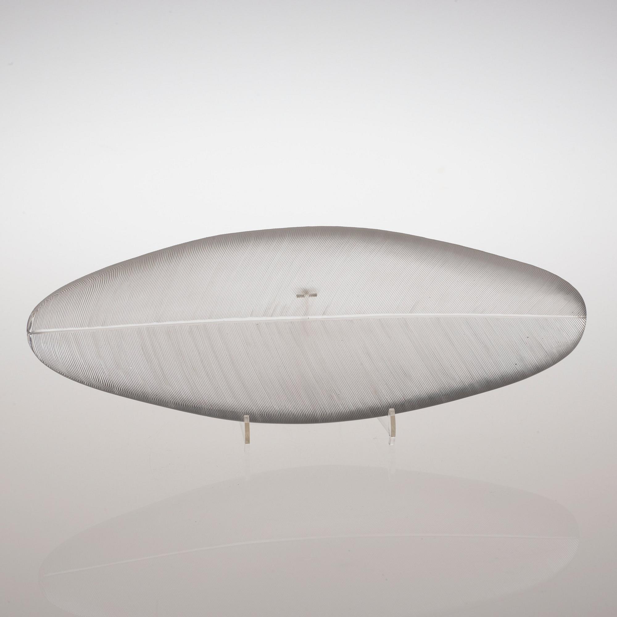 a Tapio Wirkkala cut glass dish, Iittala, Finland 1956.