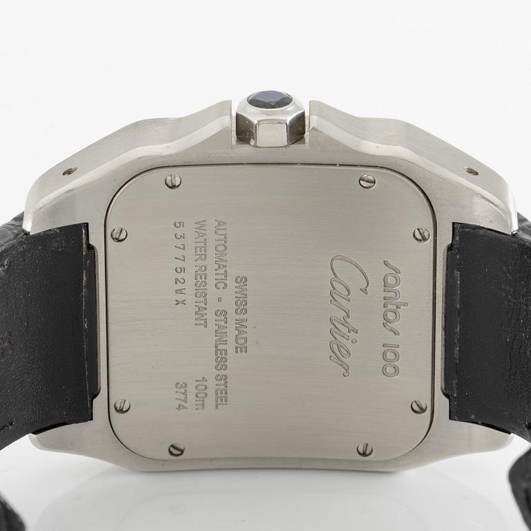 Cartier, Santos 100, wristwatch, 41.3 x 51.1 mm.