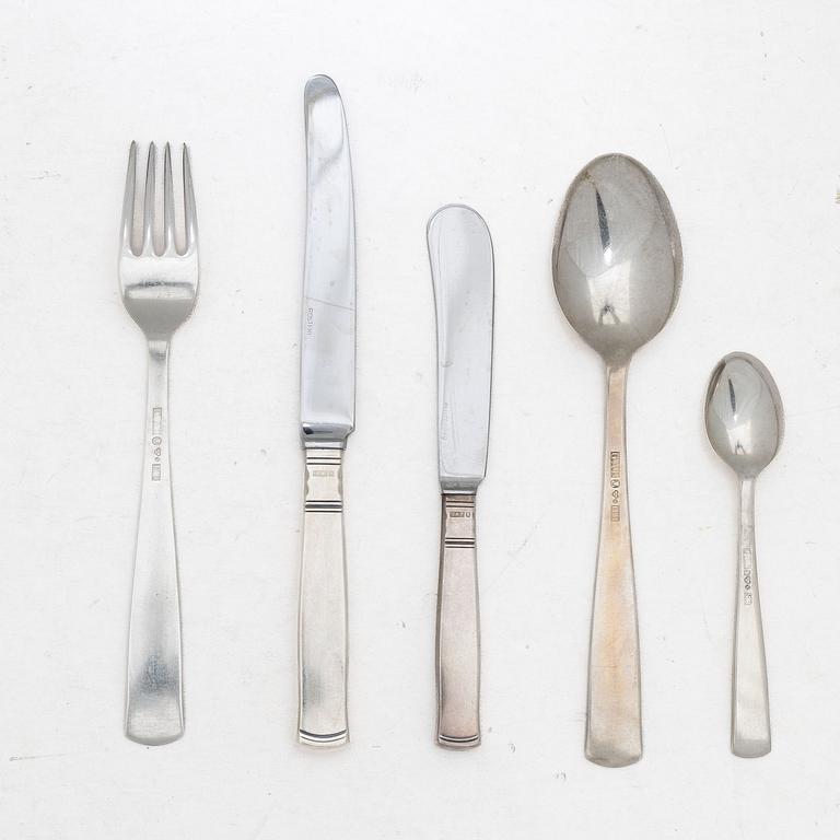 Jacob Ängman, Cutlery set, 55 pieces, silver, "Rosenholm", GAB.