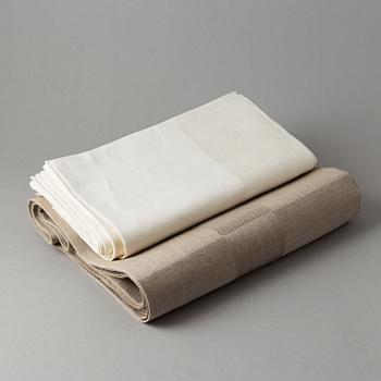 A tablecloth and napkins, 6 pcs., linen damask, "Nobel", Klässbols Linneväveri.