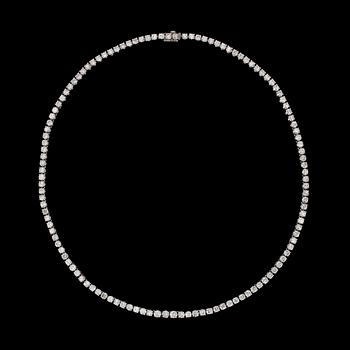 903. COLLIER, diamantriviéré, briljantslipade diamanter, tot. 15.30 ct.