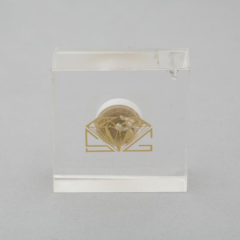DIAMANT, oinfattad, smaragdslipad diamant ca 0,30 ct.