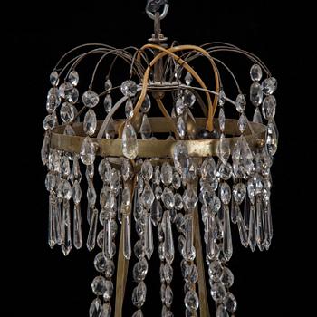 A Swedish Empire chandelier, first half of the 19th century.