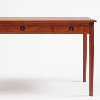 Hans J. Wegner, a model PP305 teak desk, PP Møbler, Denmark 1970s.