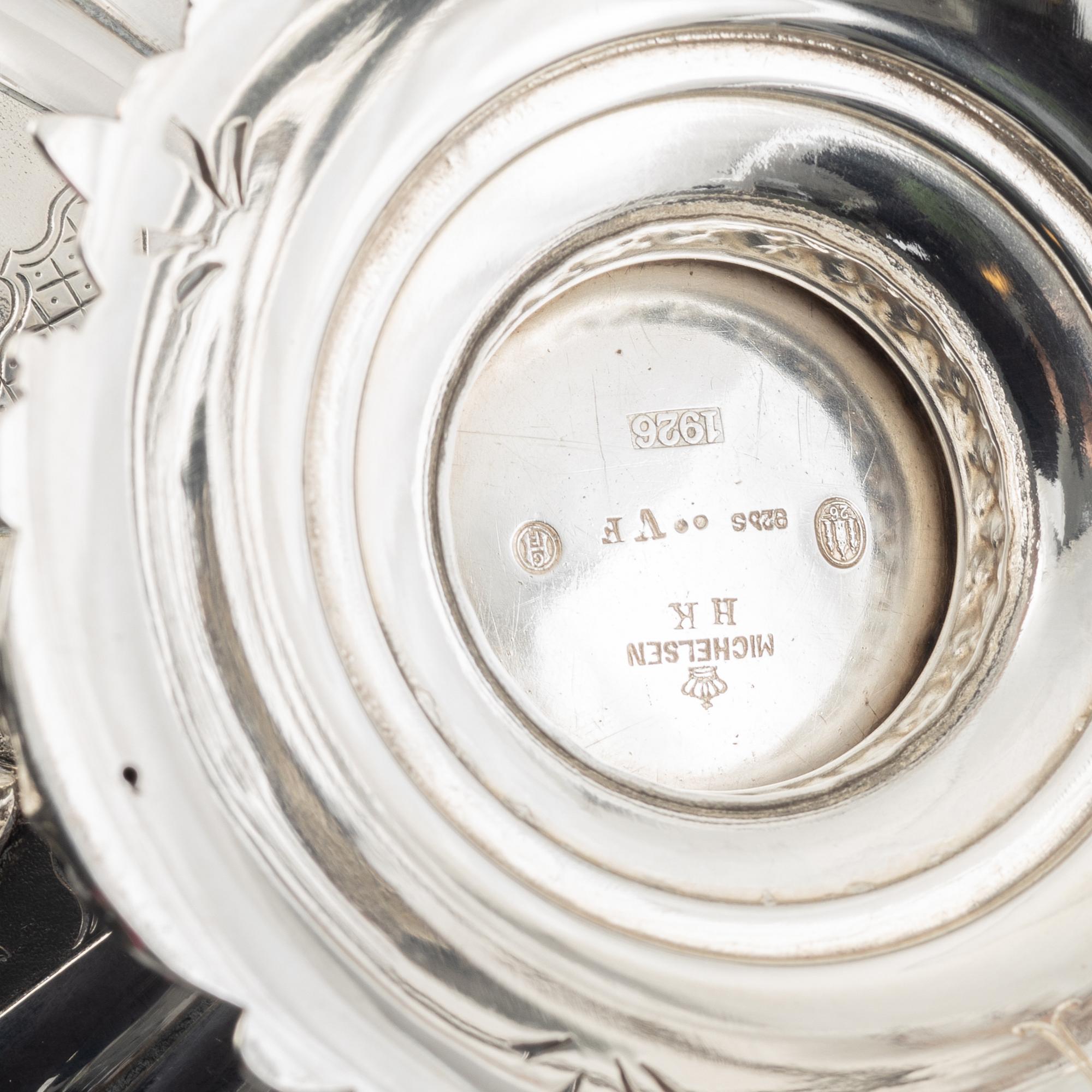 Kaffeservis, 3 delar, sterlingsilver, Michelsen, Danmark, 1926.