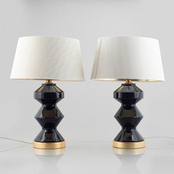 Table lamps a pair "Zig Zag", Visual Comfort, contemporary.