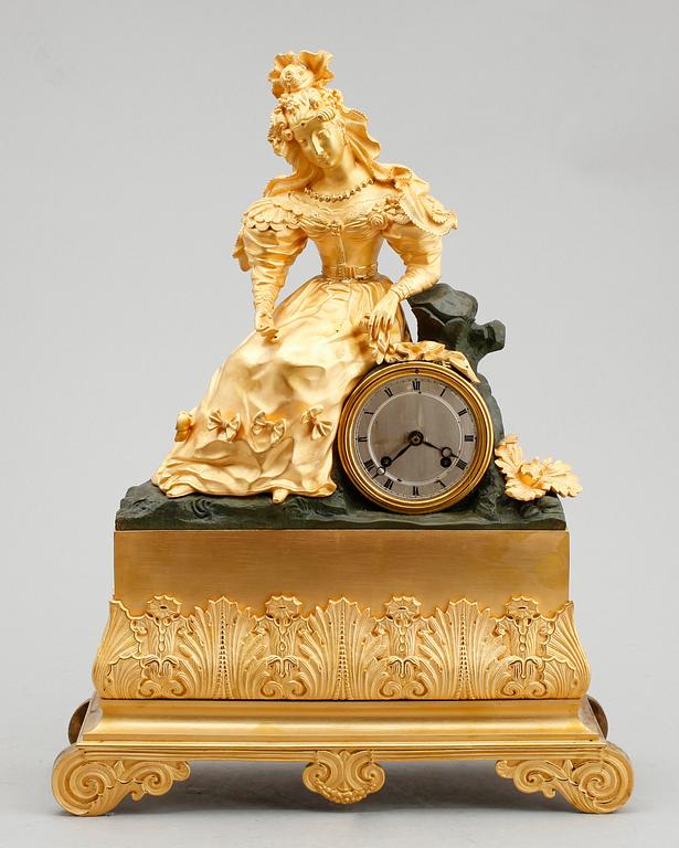 BORDSPENDYL, Petel & Cie, Paris, Frankrike, 1800-talets första hälft.