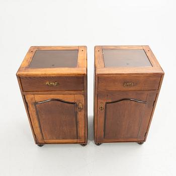 Nightstands, a pair, first half of the 20th century.