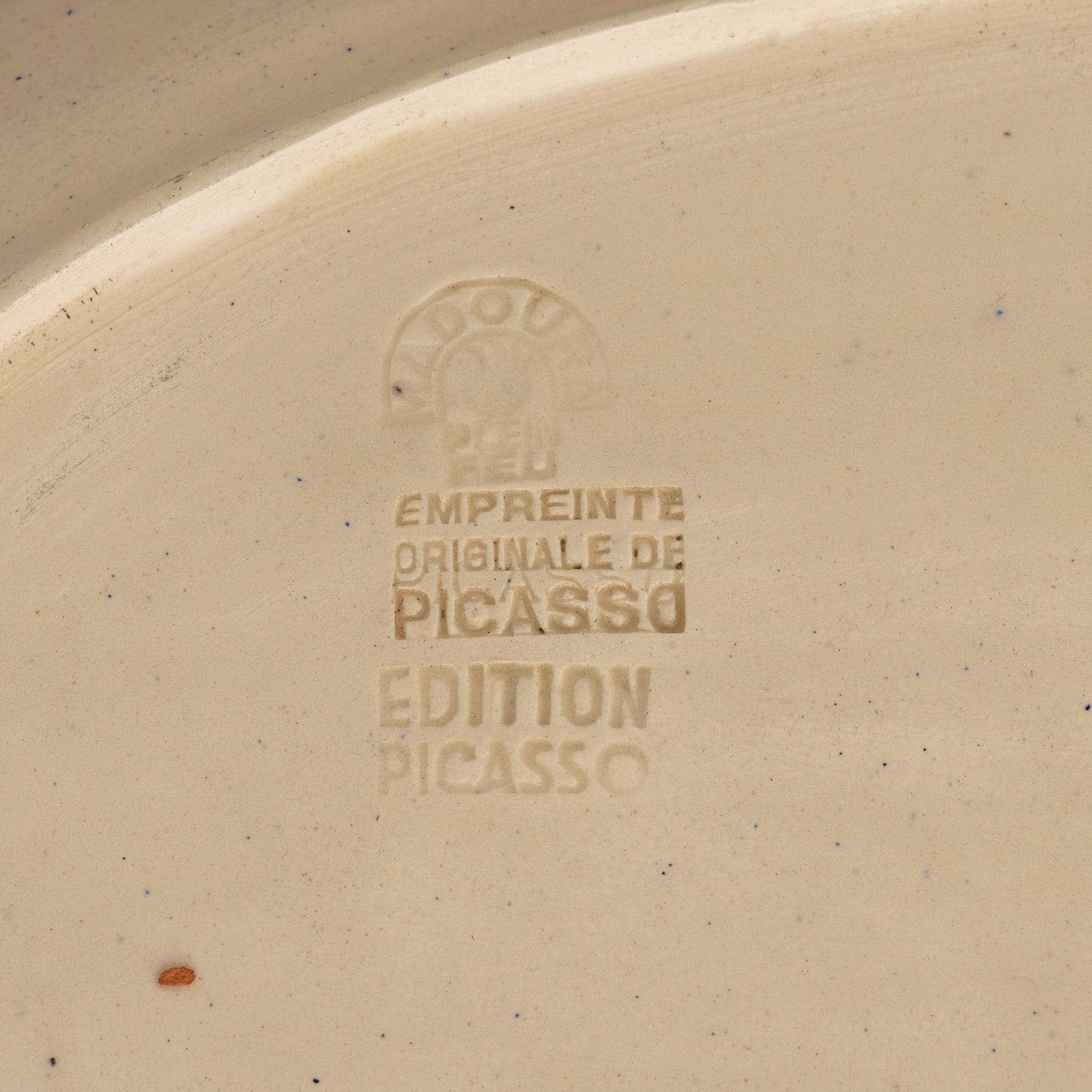A Pablo Picasso 'Tête de chèvre de profil' faience dish, Madoura, Vallauris, France 1952.