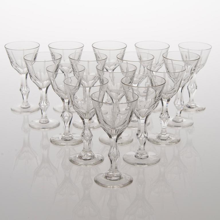 A 72-piece set of footed glassware from the first half of the 20th Century.