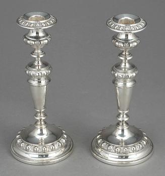 LJUSSTAKAR, nysilver, WMF, omkring sekelskiftet 1900.