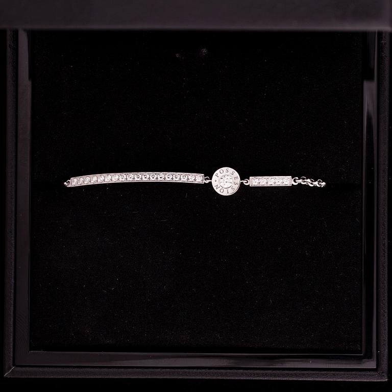 ARMBAND, 18K vitguld, diamanter. Piaget Possession, original etui. Vikt ca 6,1 g.