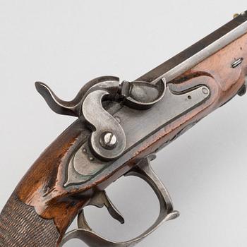 A PAIR OF BELGIAN CAPLOCK PISTOLS, later part of 19th century.