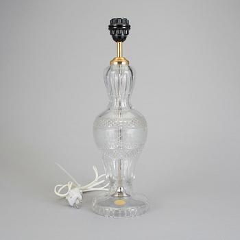 BORDSLAMPA, glas, "Bohemia" Cczechoslovakia, etikettmärkt, 1960-tal.