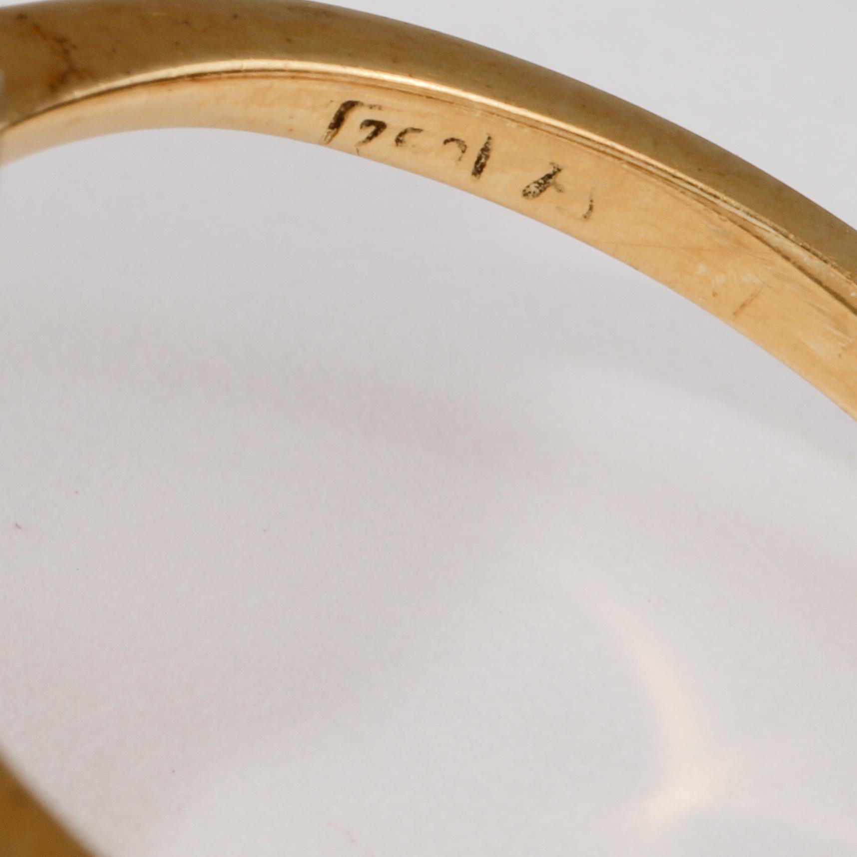 RING, 18k guld med syntetiska färgstenar. Vikt 9 g.