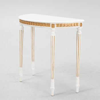 A Gustavian style side table, around 1900.