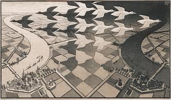 251. Maurits Cornelis Escher, "Day and Night" (Jour et Nuit).
