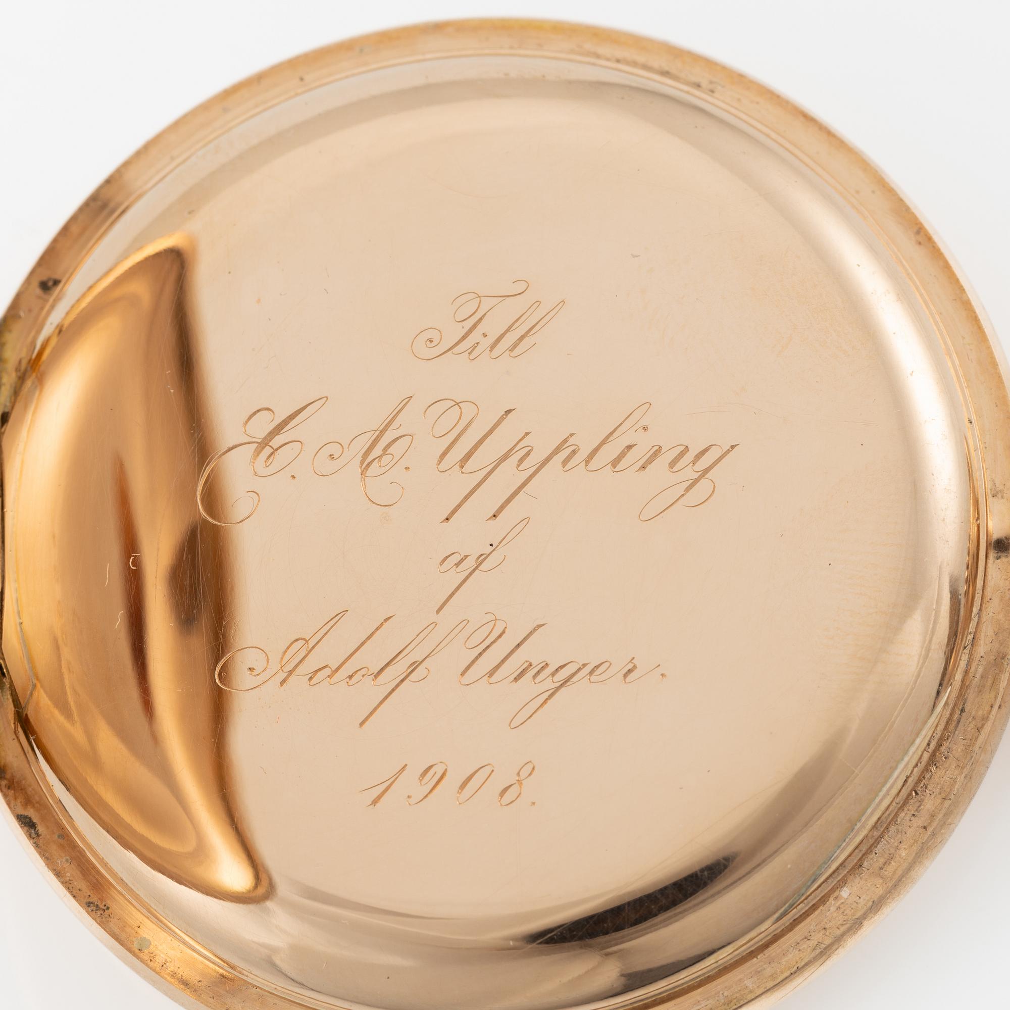 J.W Grönbäck, Stockholm, fickur, savonett, 51 mm.