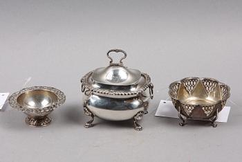 PARTI SILVER, 3 delar, bl a Birmingham, ca 250 g.
