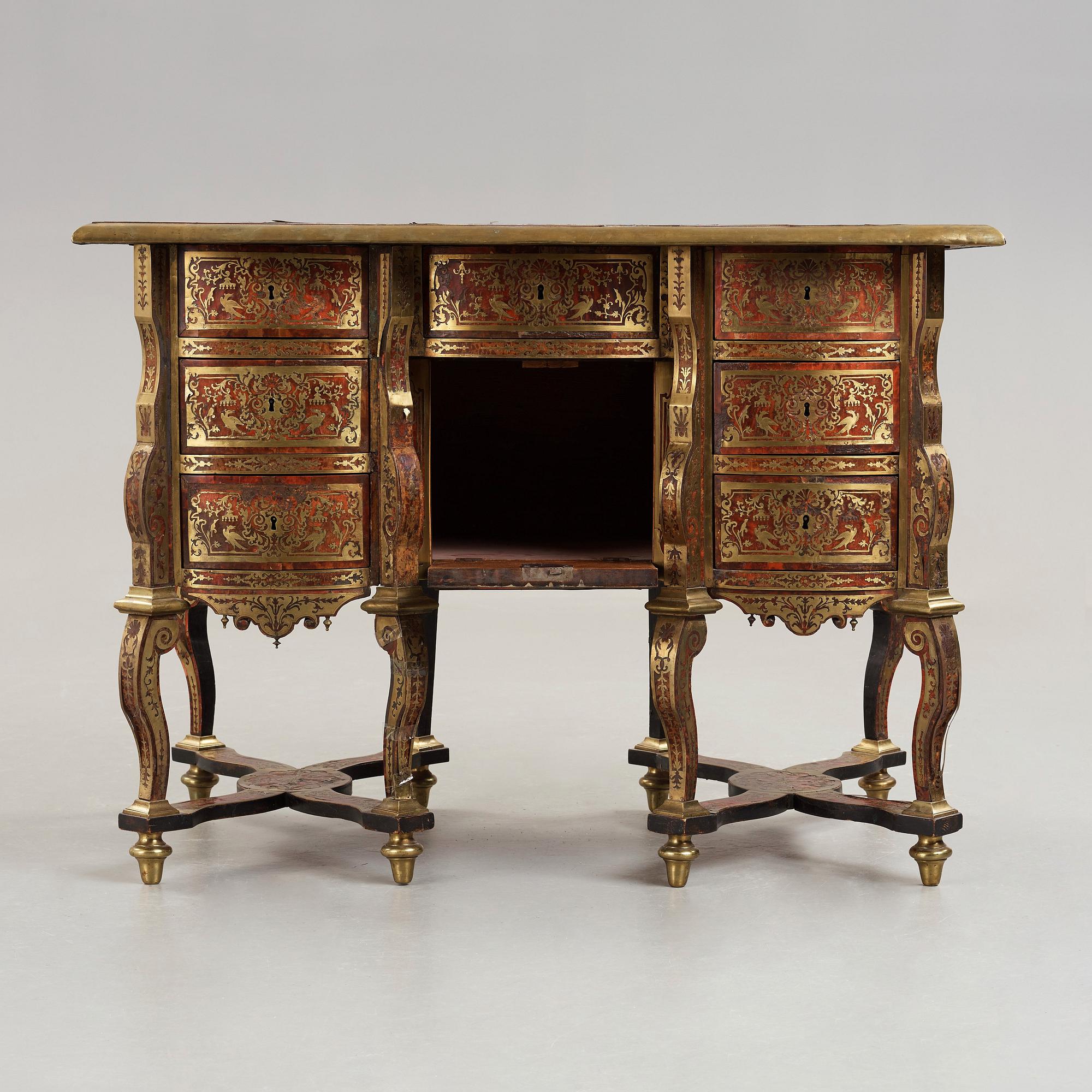 SKRIVBORD, sk Bureau Mazarin, Frankrike omkring år 1700, barock, kretsen av Nicolas Sageot (1666-1731).