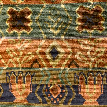 Toini Kallio, a rya rug, "Pirtinseinä", model for Neovuis, dated 1933. Ca. 213 x 128 cm.