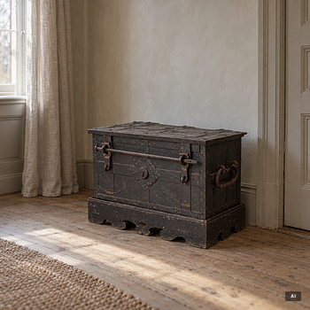 Baroque strongbox, 18th century.