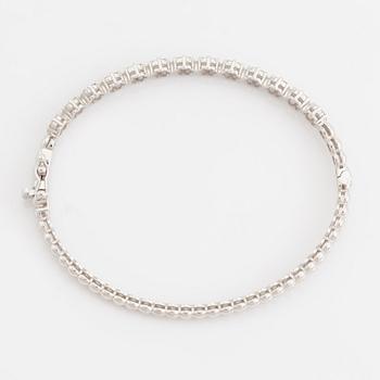 Brilliant cut diamond bangle.