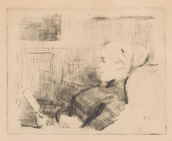 Albert Edelfelt, etching, signed on plate.