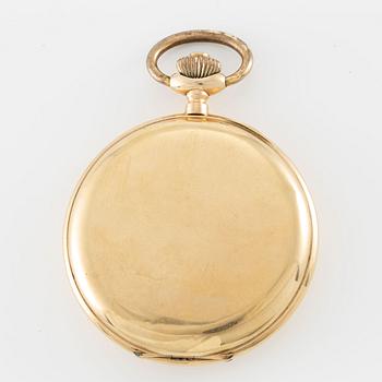 Pocket watch, 14K gold, open face, 57 mm.