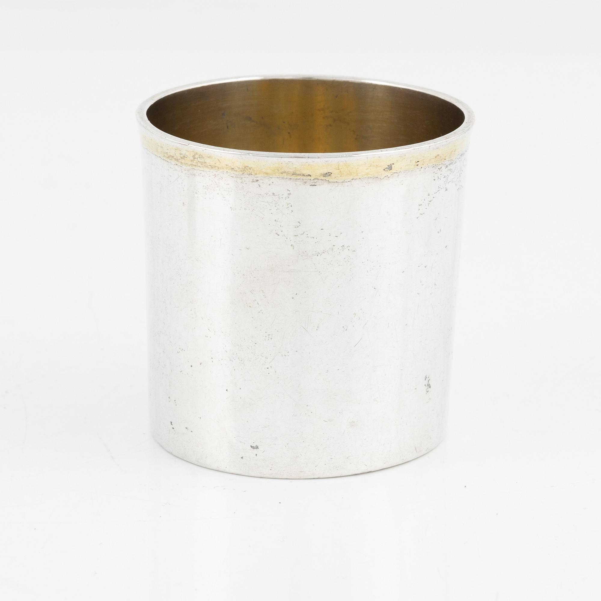 A Swedish late 18th century parcel-gilt silver beaker, marks of Johan Malmstedt. Gothenburg 1799.