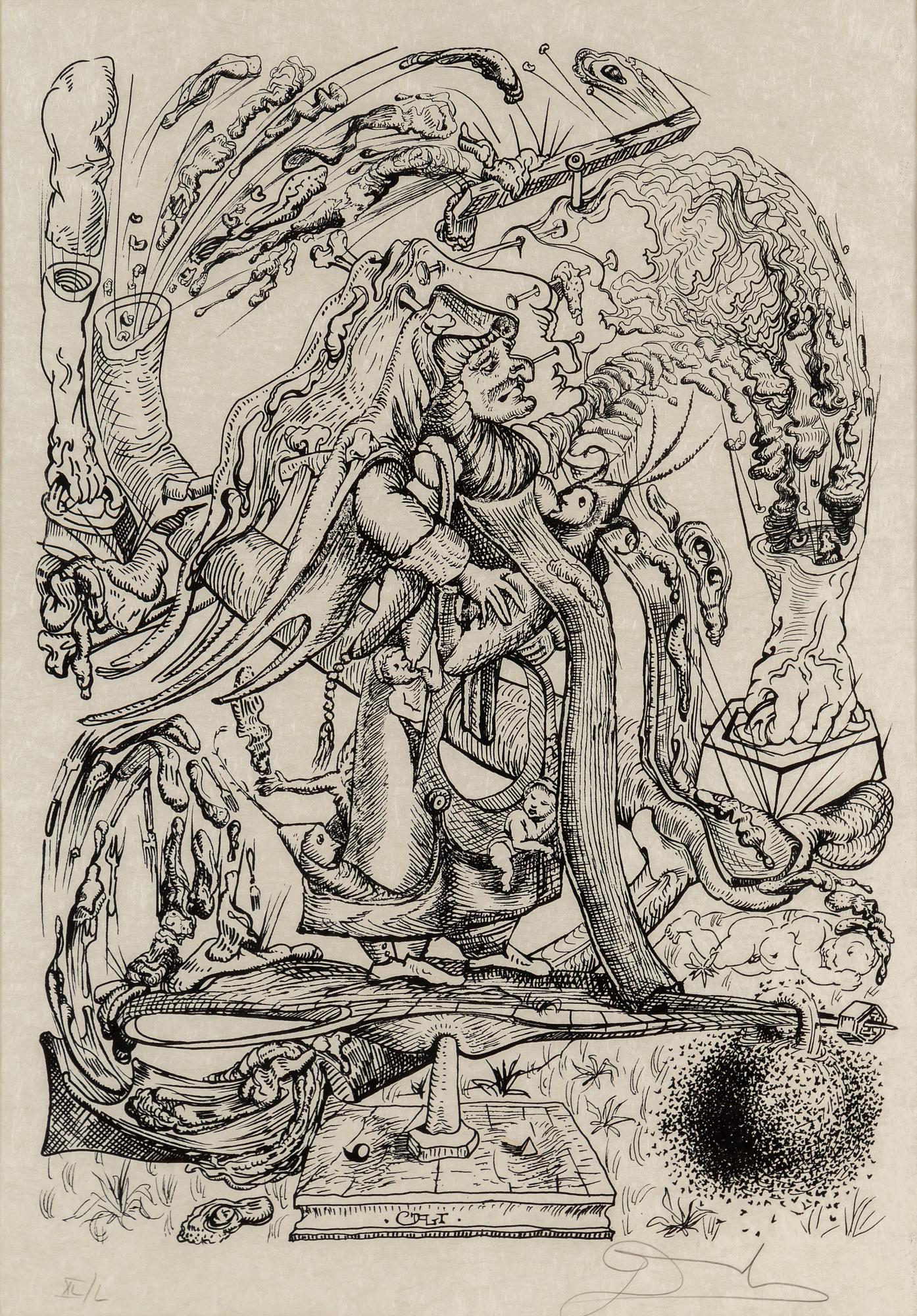 SALVADOR DALI, lithograph, 1973, signed and numbered XL/L.