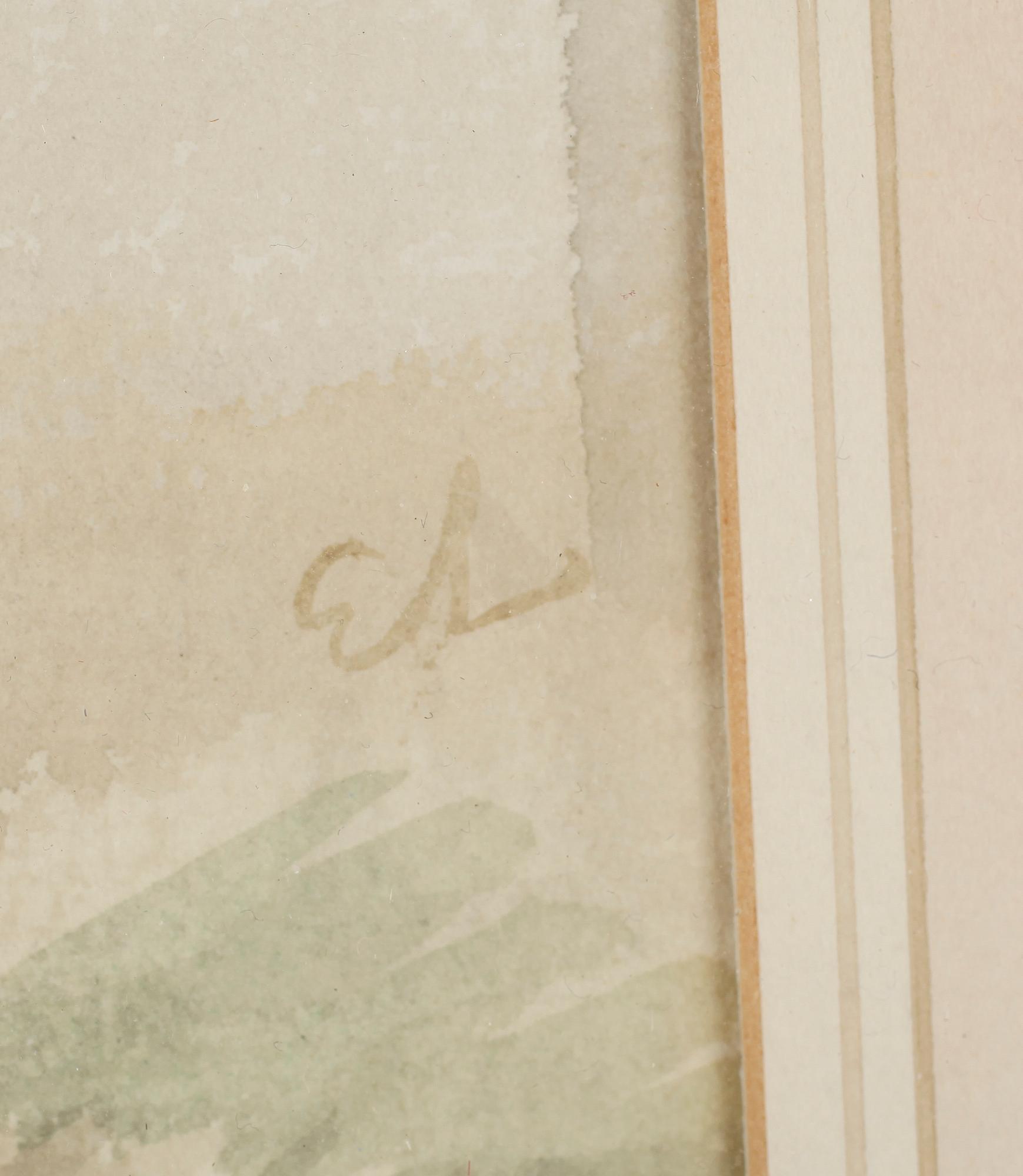 EGRON LUNDGREN, akvarell, monogramsignerad.