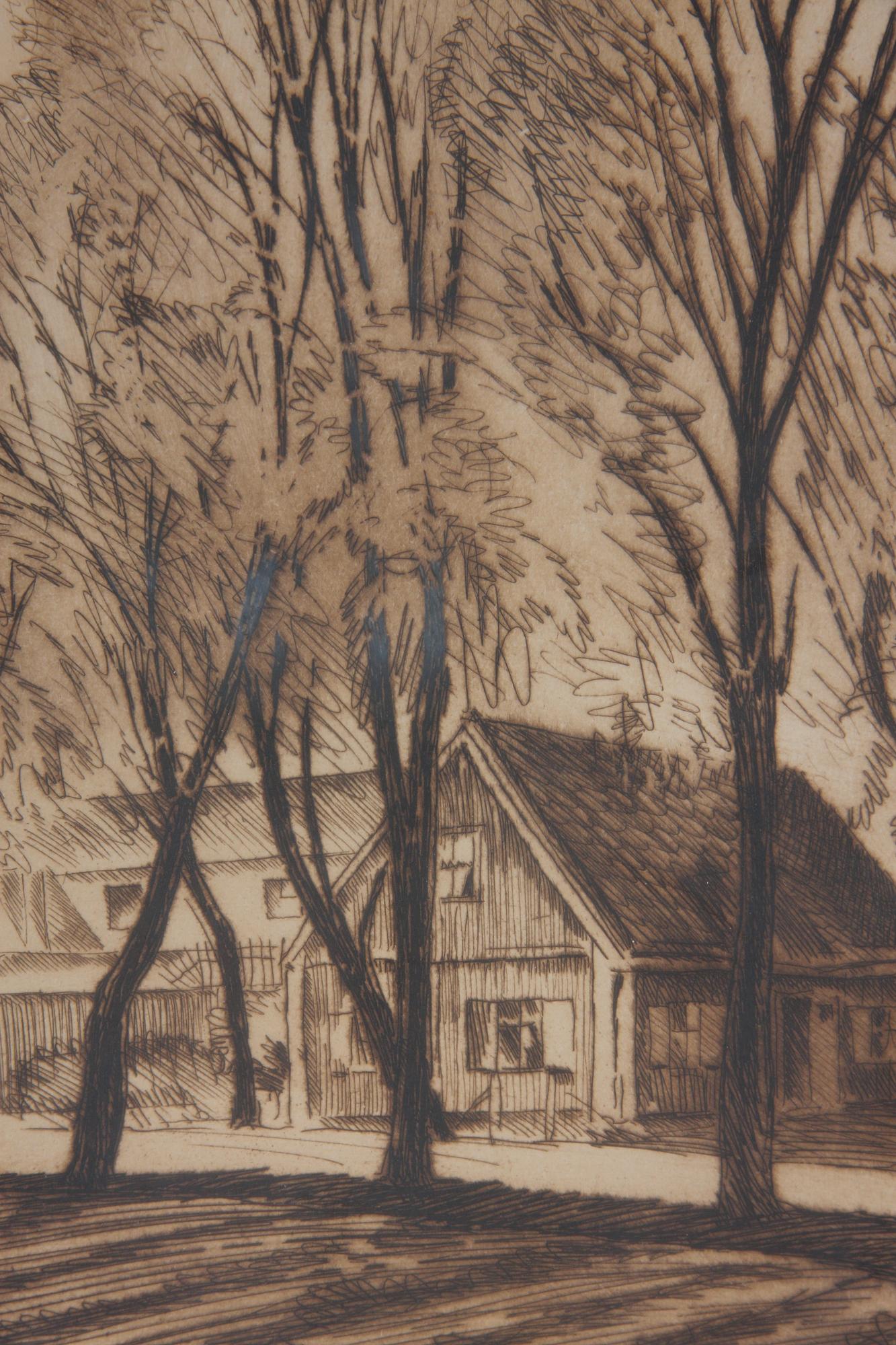 HJORTZBERG, OLLE, etsning, sign o dat 1922, numr 45/100.