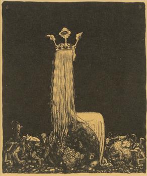 John Bauer, "Prinsessan och småtrollen".