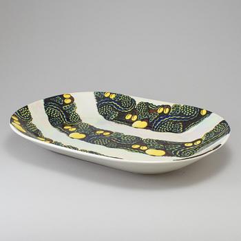 BIRGER KAIPIAINEN, platter, stone ware, Rörstrand, signed and numbered. Second half of 20th century.