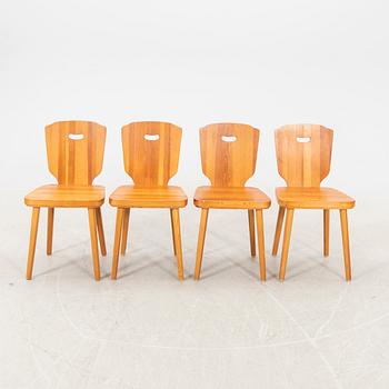 Göran Malmvall, table and chairs, 4 pcs, 1940s/50s.