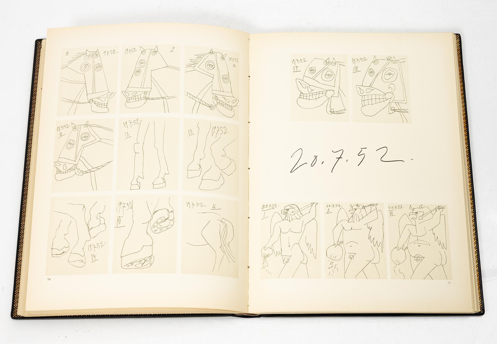 Pablo Picasso, bok, La Guerre et la Paix, signerad upplaga 25/50.