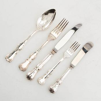 Cutlery 47 pcs "Prince Albert" GAB silver Stockholm 1960s.