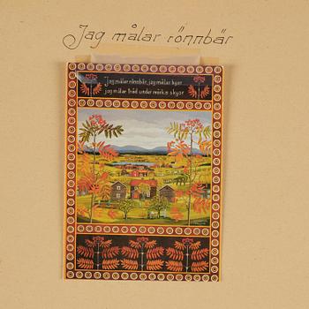 Stina Sunesson, "Jag målar rönnbär" (I paint rowan berries).