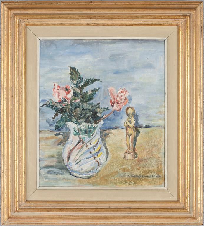 ASTRI BERGMAN-TAUBE, olja på pannå, signerad.