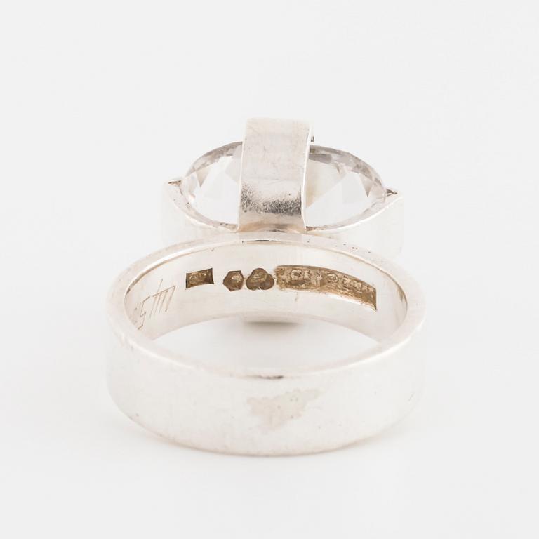 ULF SANDBERG, för Ceson, Göteborg, 1966, ring med bergkristall.