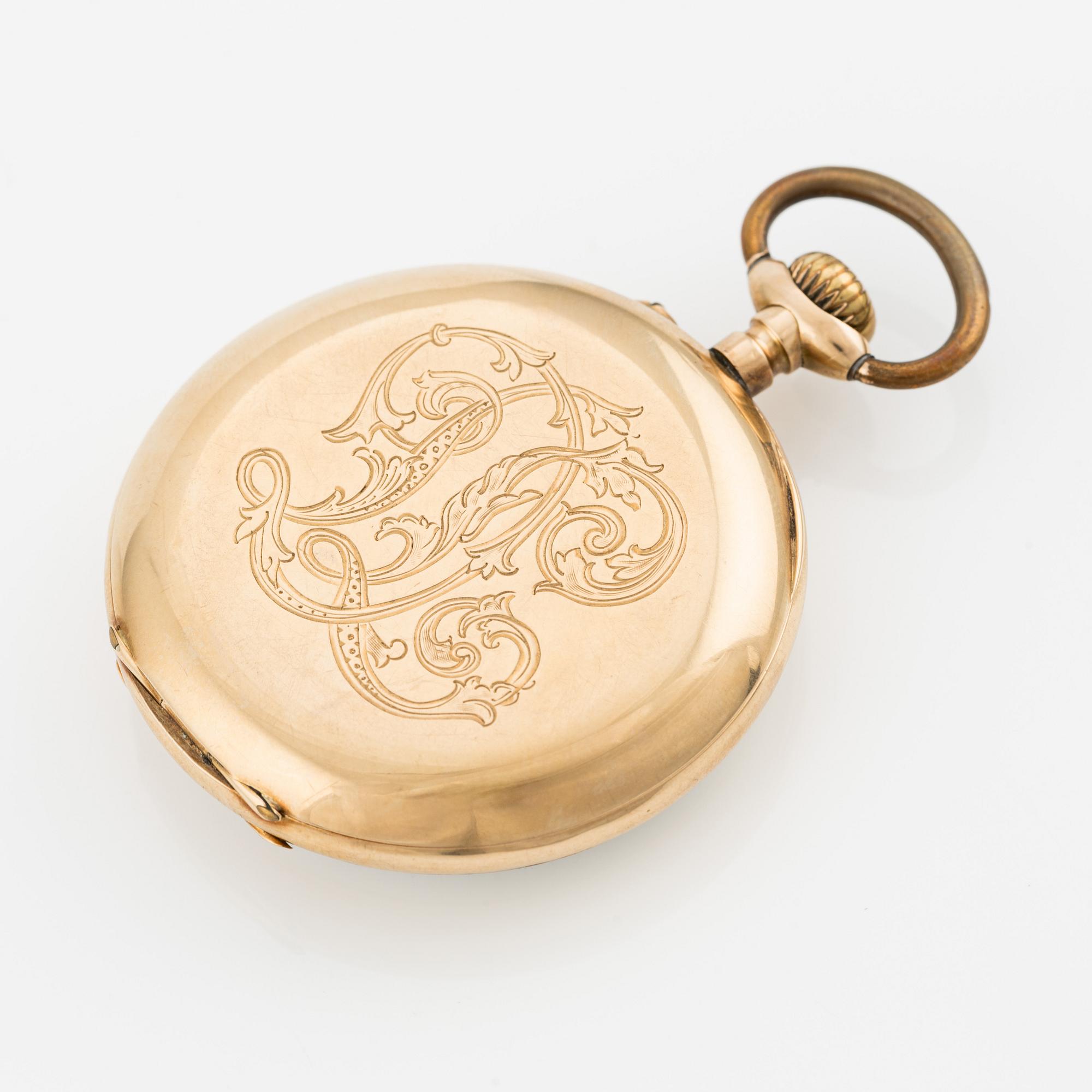 Hansa, pocket watch, 18K gold, 50.5 mm.