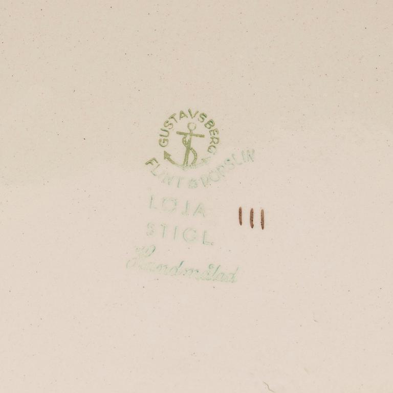 STIG LINDBERG, tallrikar, 12 st, "Löja", Gustavsberg 1948-62.