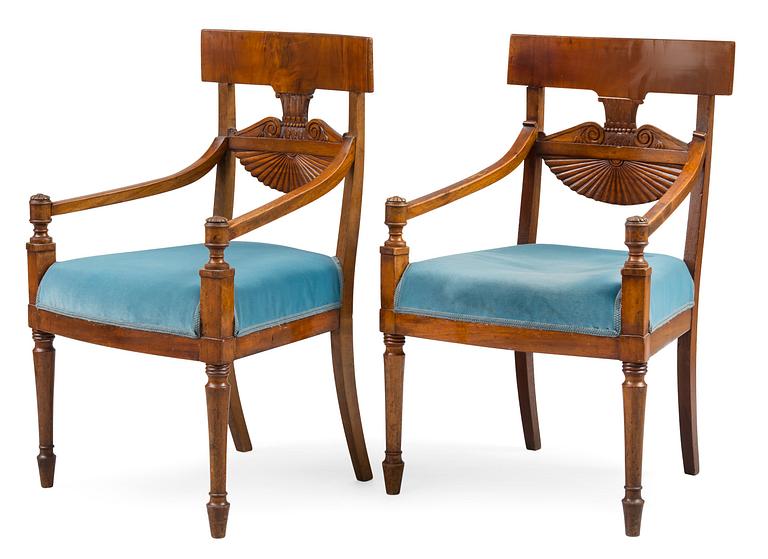 A PAIR OF CHAIRS.