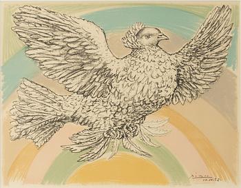 Pablo Picasso, efter, "Colombe volant (À l'arc-en-ciel)".